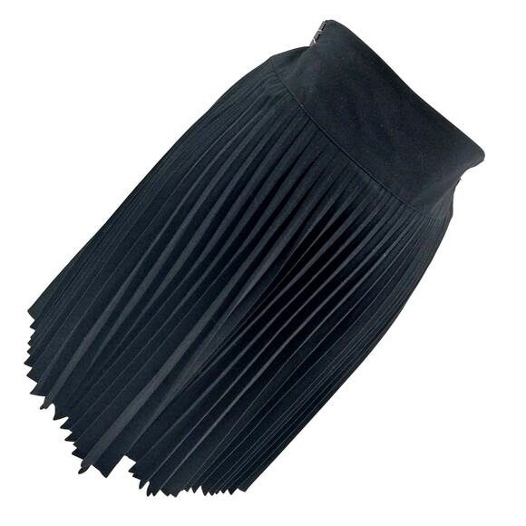 WORTHINGTON! LUXE BLACK PLEATED STRETCH KNIT SKIRT, WIDE WAISTBAND! SZ 6 - Picture 1 of 8